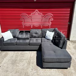 (FREE DELIVERY) New Grey Sectional Couches