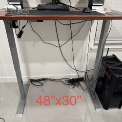48x30 Standing Desk, Walnut Color