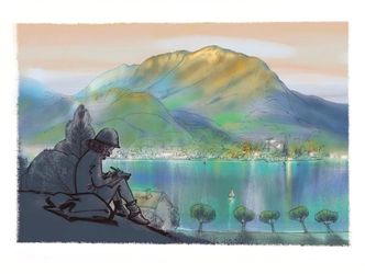 Drawing The Lake Eloisa Scichilone Mauro Gandini Framed Annecy Poster 05/74 Copy