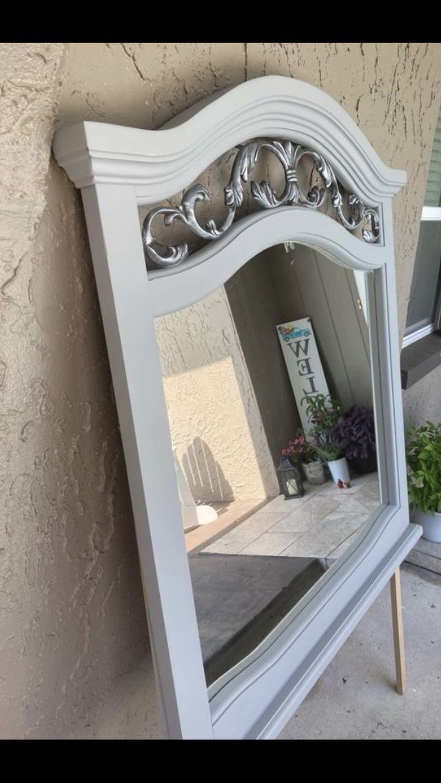 Large Light Grey Mirror For Dresser 