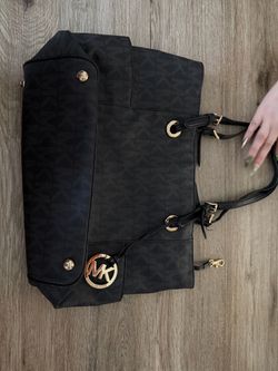 Black pebbled leather Michael Kors Tote