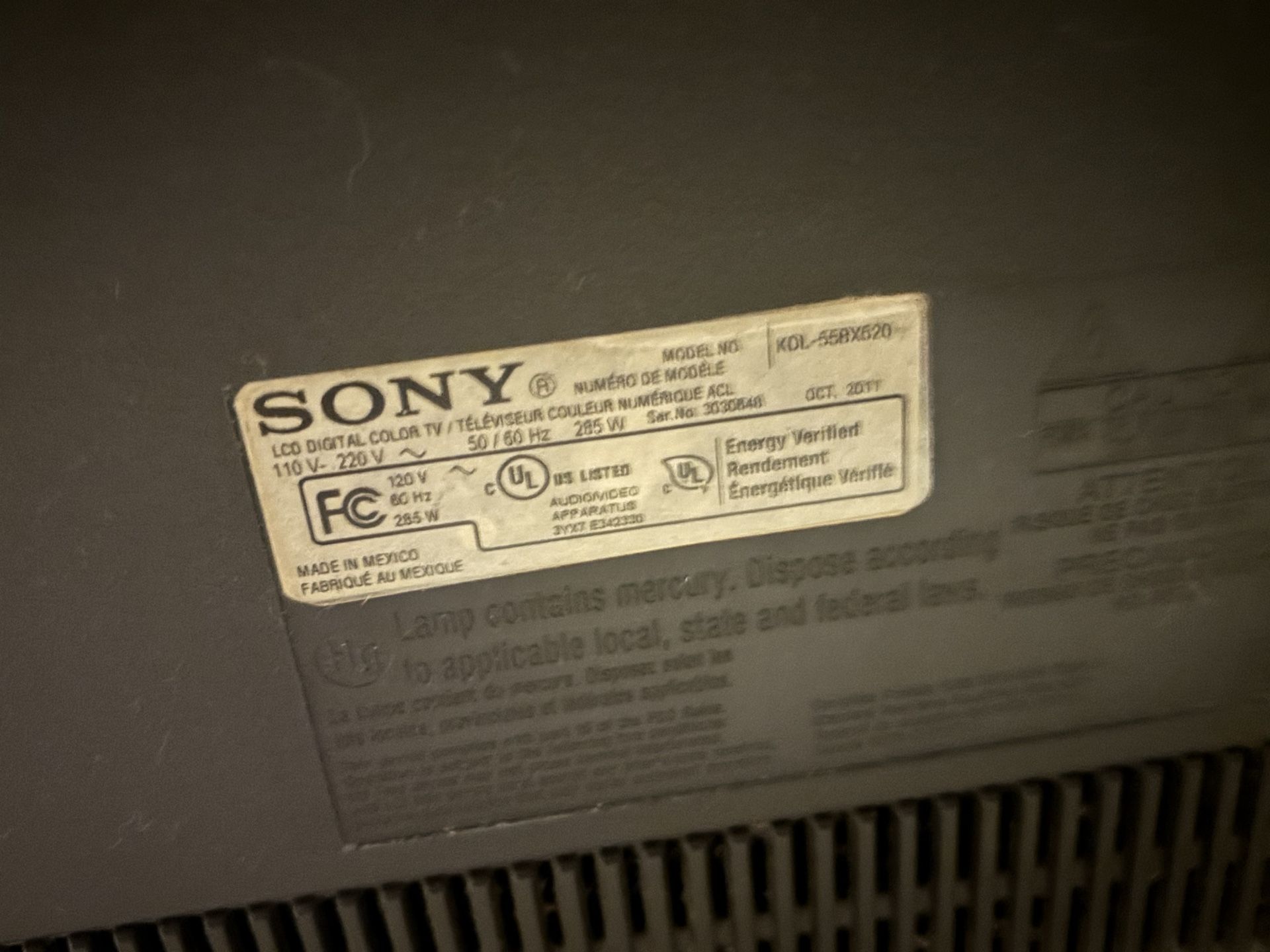 Sony TV 55”