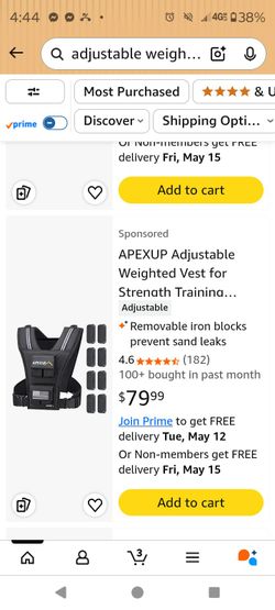 Apexup adjustable weighted vest