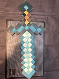 Minecraft Foam Diamond Sword Full Size 20 Inch Toy Costume Weapon Cosplay