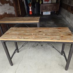 2 Wooden Tables  $30.each.   