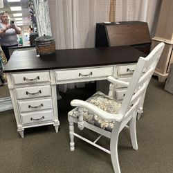 Solid Wood Desk With Chair