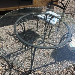 Glass Dining Room Table & Chairs