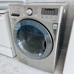 LG 27” Chrome Front Load Washer with 12 Wash Cycles FREE PICK UP🔥