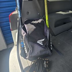 T-ball bag bats and glove