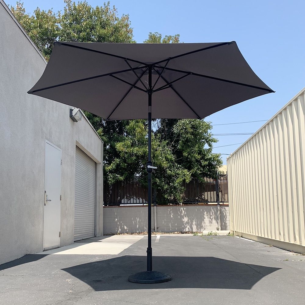 New in box $60 Patio Umbrella Set (10 FT Umbrella and 26lbs Weight Base) Tilt Crank Outdoor Garden Market