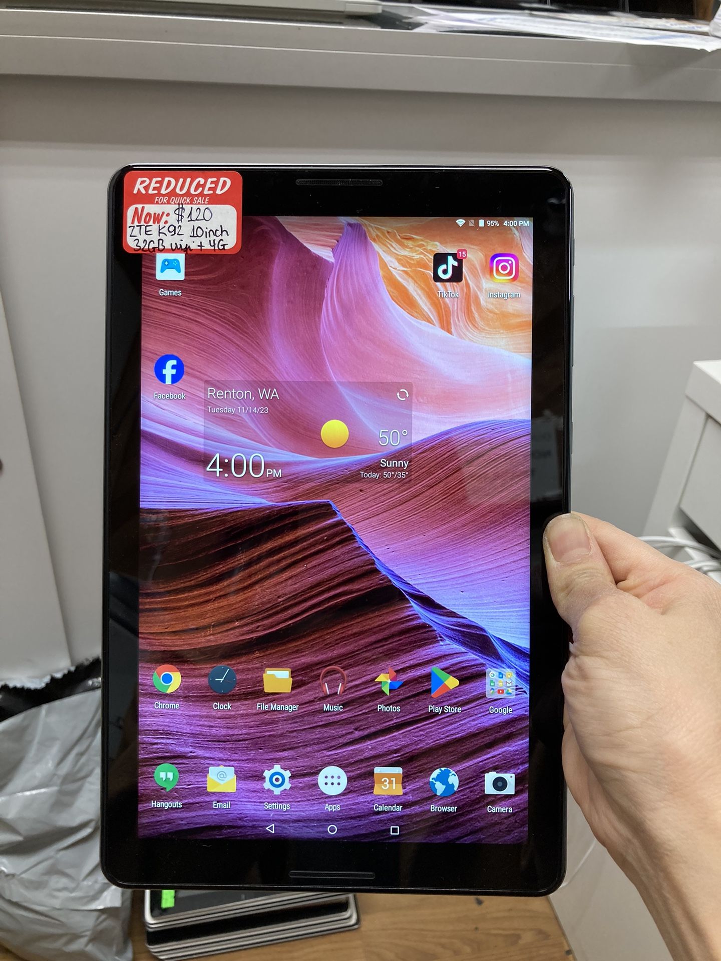ZTE K92 tablet 10 inch 32GB wifi + 4G Cellular unlocked