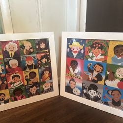 Pair Of Educational Framed Puzzles