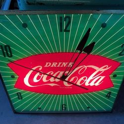 Antique Coca-Cola Light-Up PAM Clock