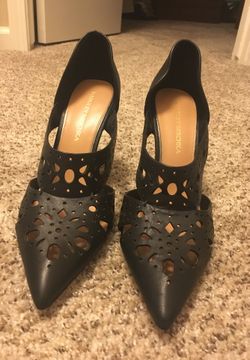 Leather badgley Mischka heels