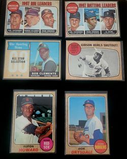 1968 Topps 9 card lot w/several HOF players