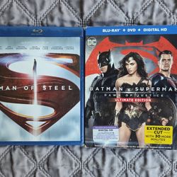 Man Of Steel Blu-Ray / Batman V Superman Blu-Ray 
