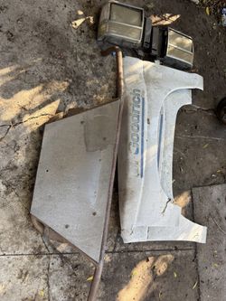 Square body ranger off-road over fenders, hood, headlights and prerunner bumper