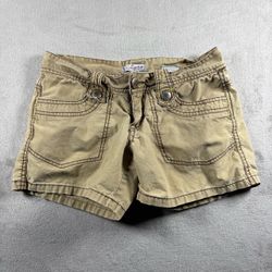 Union Bay Micro Mini Low Rise Shorts Size 1 Beige Y2K Hottie Booty Surf #2A