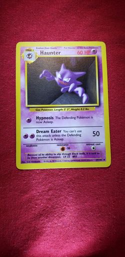 🔥VINTAGE-1999 WOTC HAUNTER 29/102 POKÉMON CARD. BASE UNLIMITED SET. UNCOMMON. NON HOLO. LP.🔥