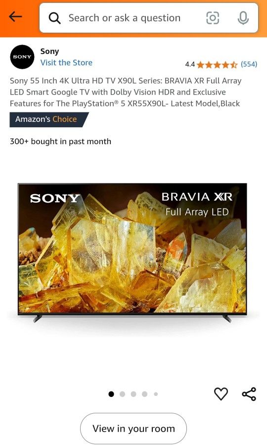 Sony 55 Inch Bravia XR Full Array