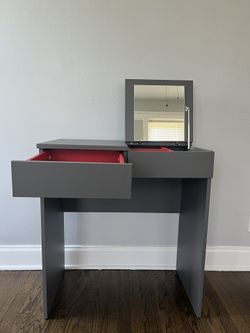 Grey Wooden Foyer Table