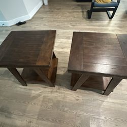 Wooden Side Tables - Set Of 2
