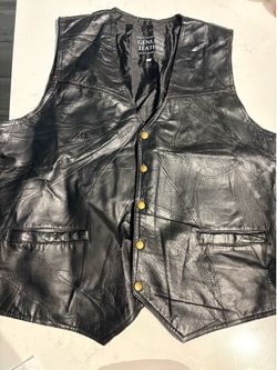 Black Leather Vest - Navarre Leather Company