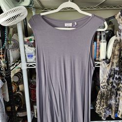 Grey Sleeveless Long Top. LG