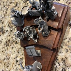 Hudson Pewter Figurines (antique) Musicians 10 Pieces