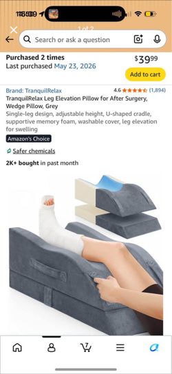 Leg elevation pillow