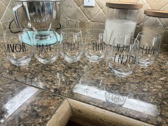 Rae Dunn Wine Glasses