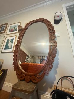 Boho Wooden Mirror 60”
