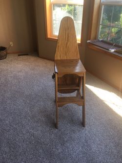 Hardwood rust ice chair/ironing board