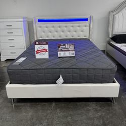 New Queen Bed Frame With Mattress 