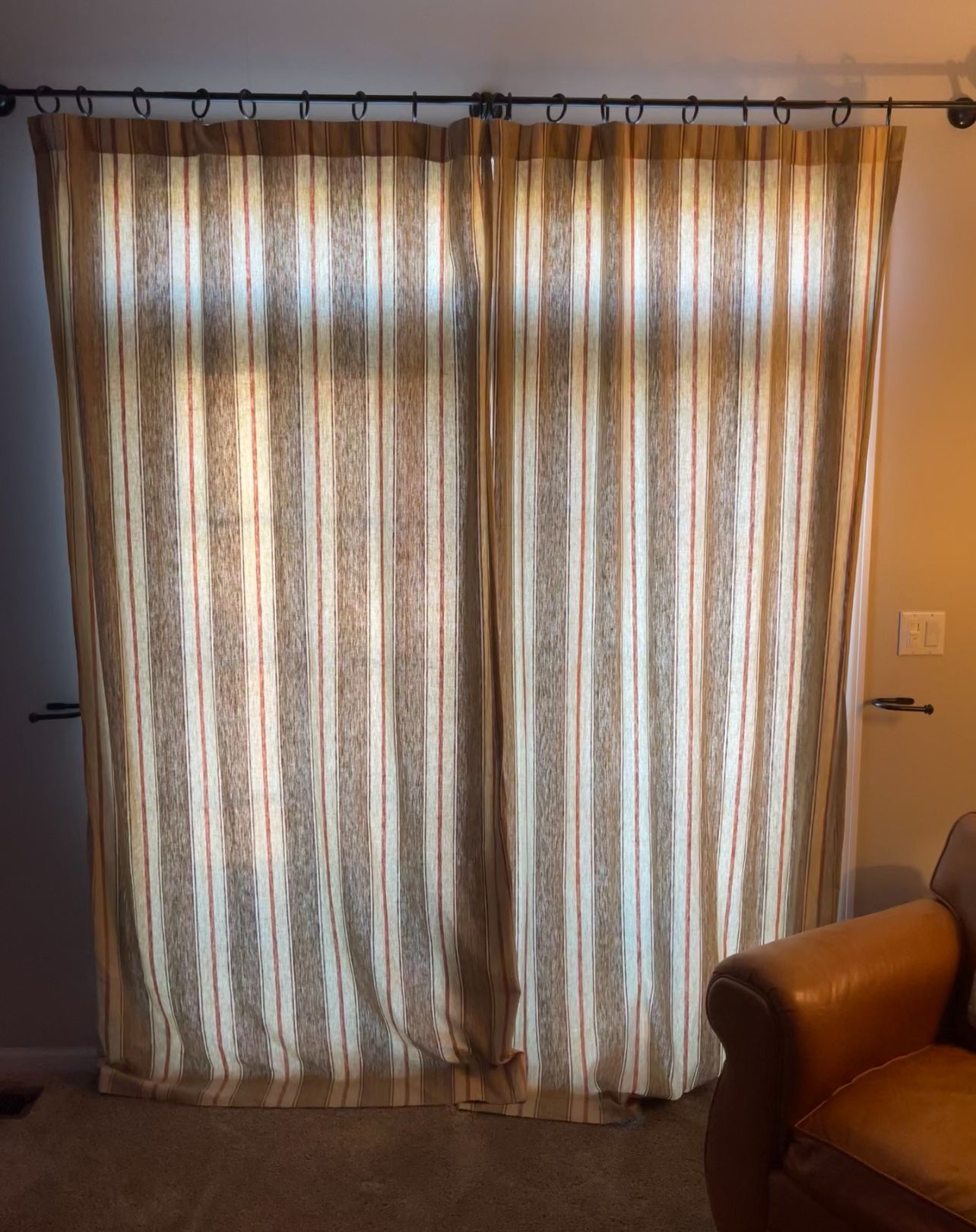 Pottery Barn Curtain Rod/Finials/Holdbacks/Rings and Curtains