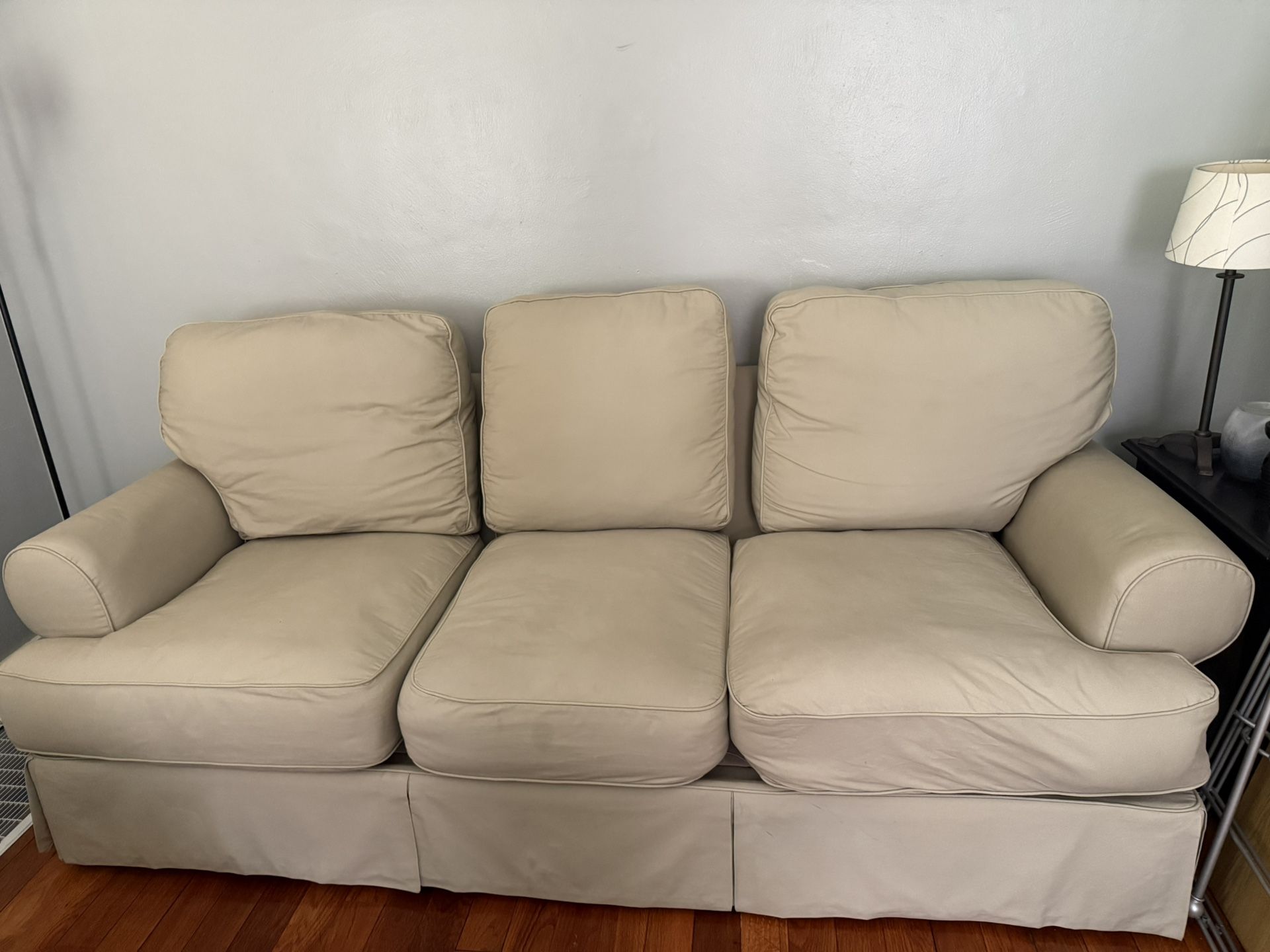 Beige Canvas Couch