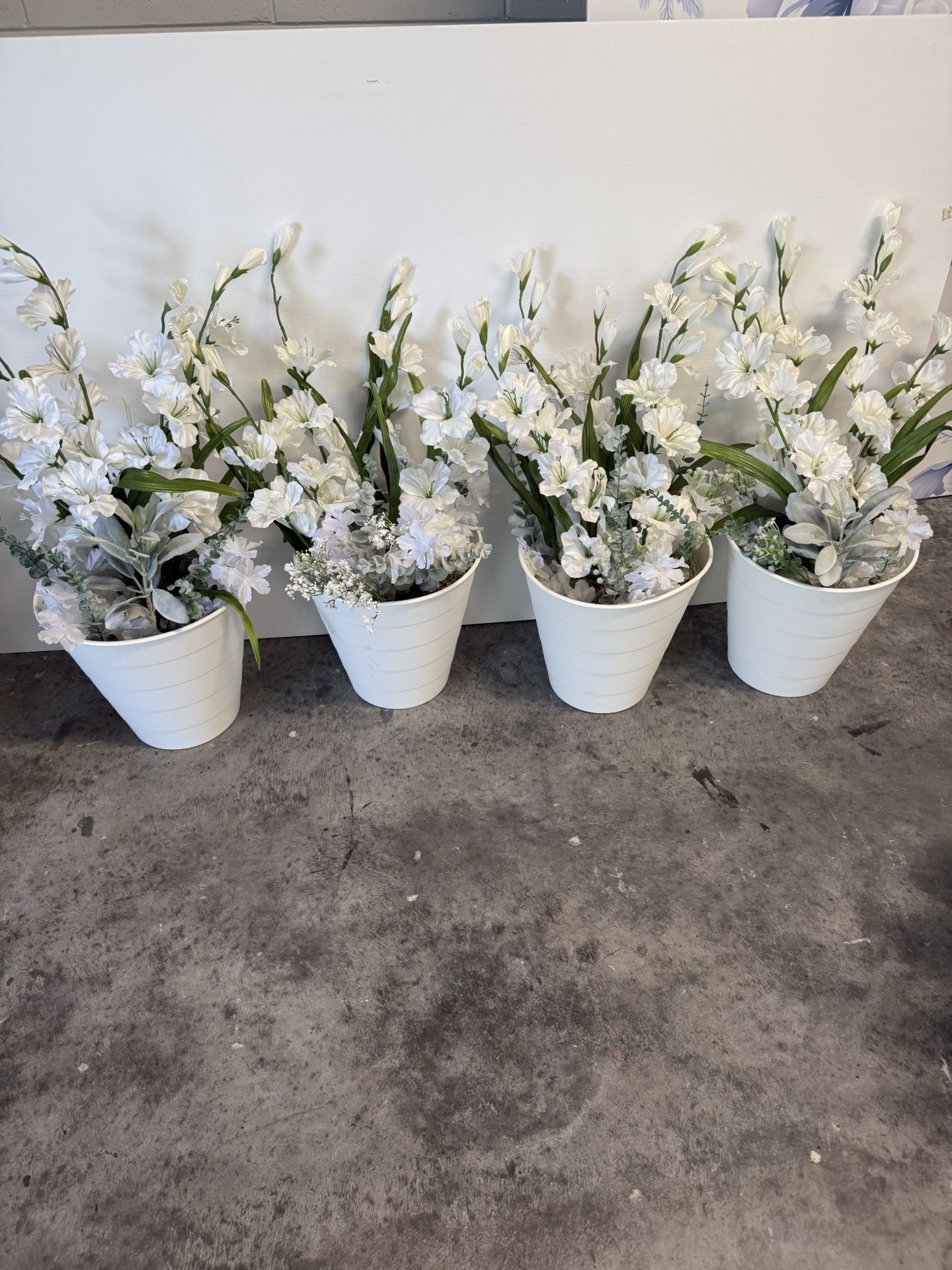 White Floral Vases