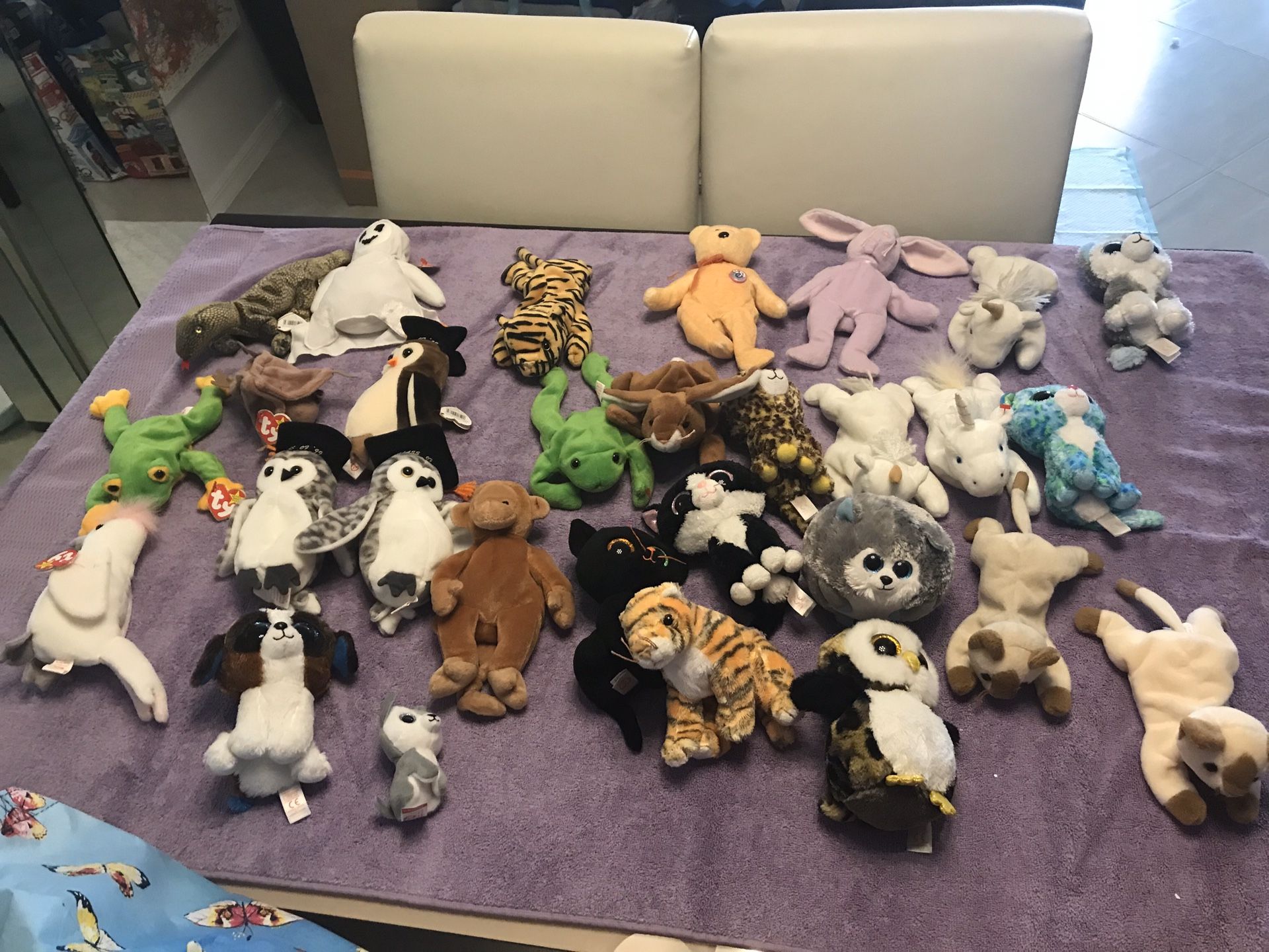 Beanie babies. 22 used  7 taged 25 (Lot # 2 ) $25