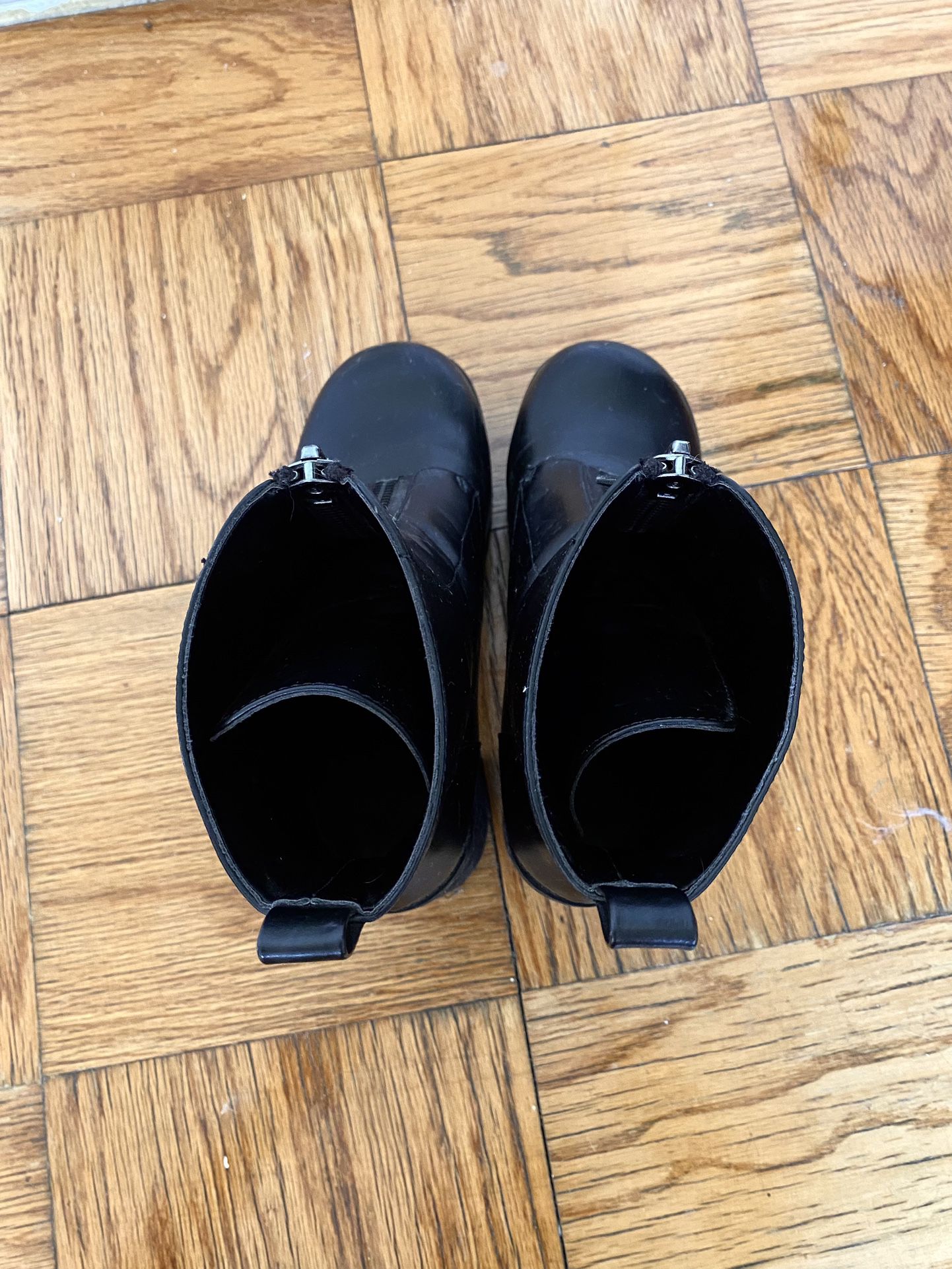 Poster Grl Chunky Block Heel Platform Zip Boots - Size 7, Black