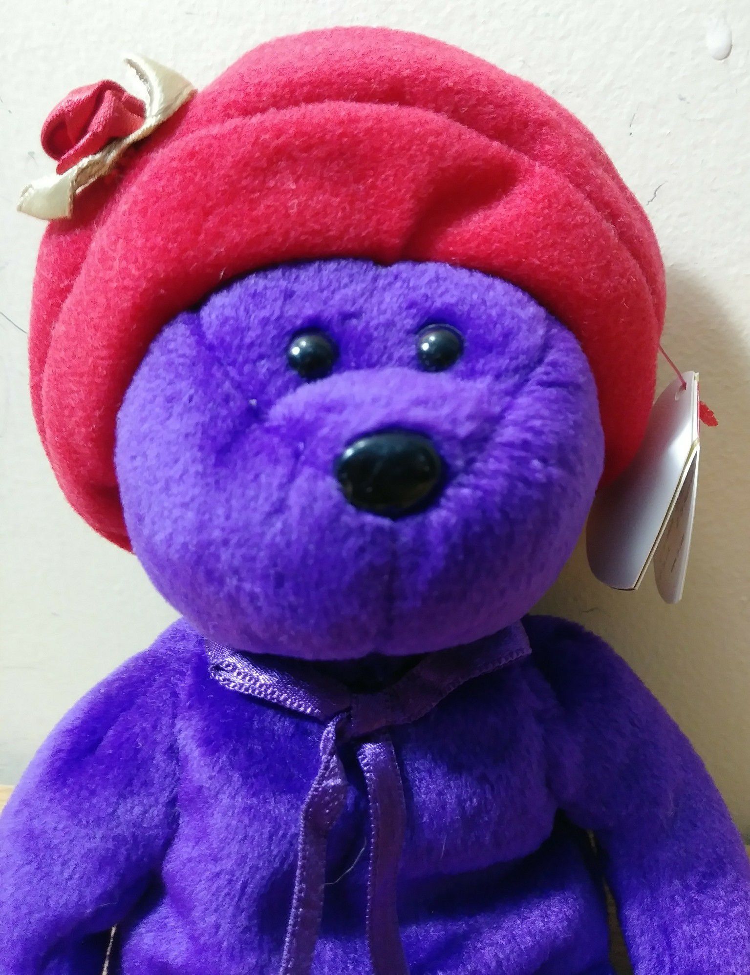 Red Hats Ty Beanie Baby Bear