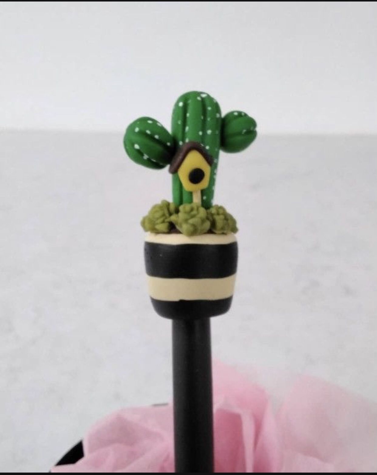 Brand New Super Cute Hand Made Cactus Pen .