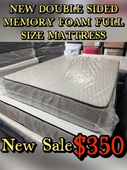 NEW DOUBLE SIDED MEMORY FOAM FULL SIZE  MATTRESS