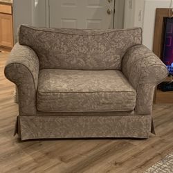 Oversized Beige Armchair