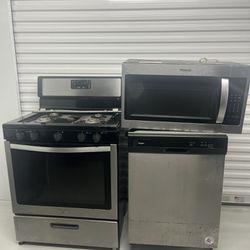 Whirlpool Stove, Microwave, And Dishwasher 