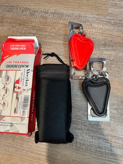 2-Pack Portable Travel Door Locks – NEW w/ Carrying Pouch