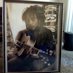 Bob Marley (Vintage Looking Wood Frame) 