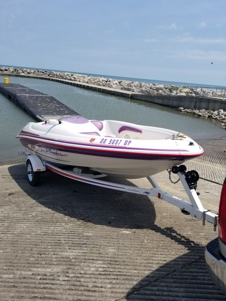 16 ft sea rayder jet boat for sale