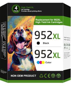 952XL Cyan/Black/Magenta/Yellow Ink Cartridge 4 Pack