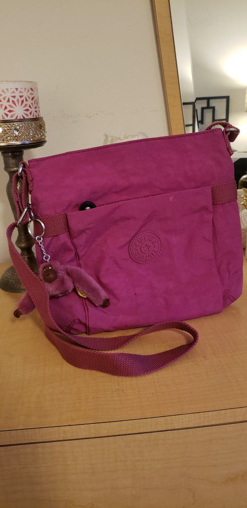 Kipling Pink Messenger Bag Purse 