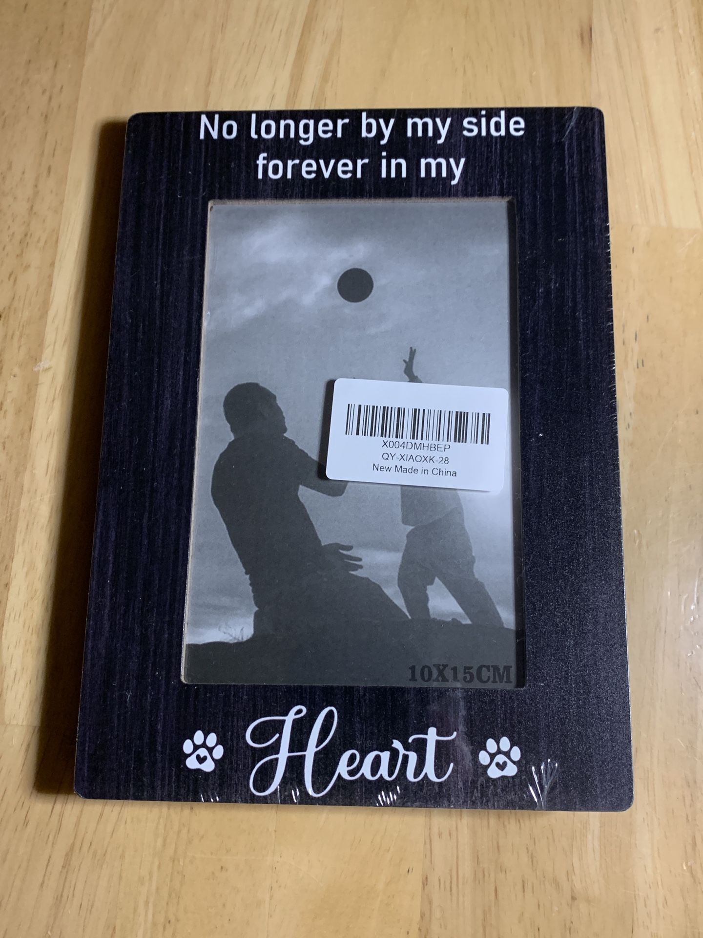 Pet Memorial Picture Frame with Stand for Loss Of Dog/Cat, Holds 4x6” Photo